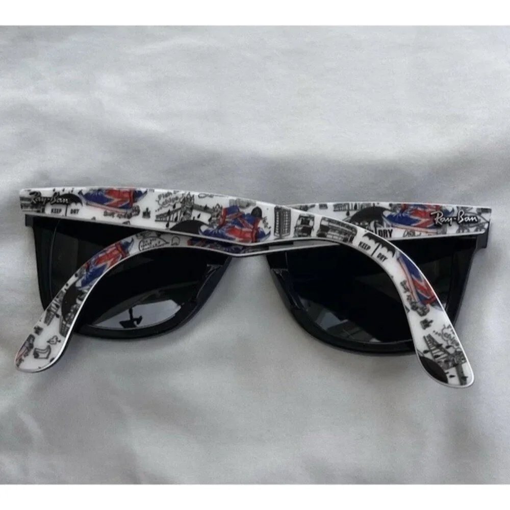 Ray-Ban Men’s Original Wayfarer Rare Special Series London Print Sunglasses RARE